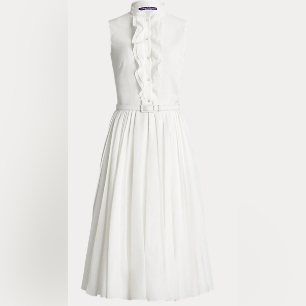 Ralph Lauren Collection Roald Pleated Linen Sleeveless Day Dress NWT - Picture 5 of 12